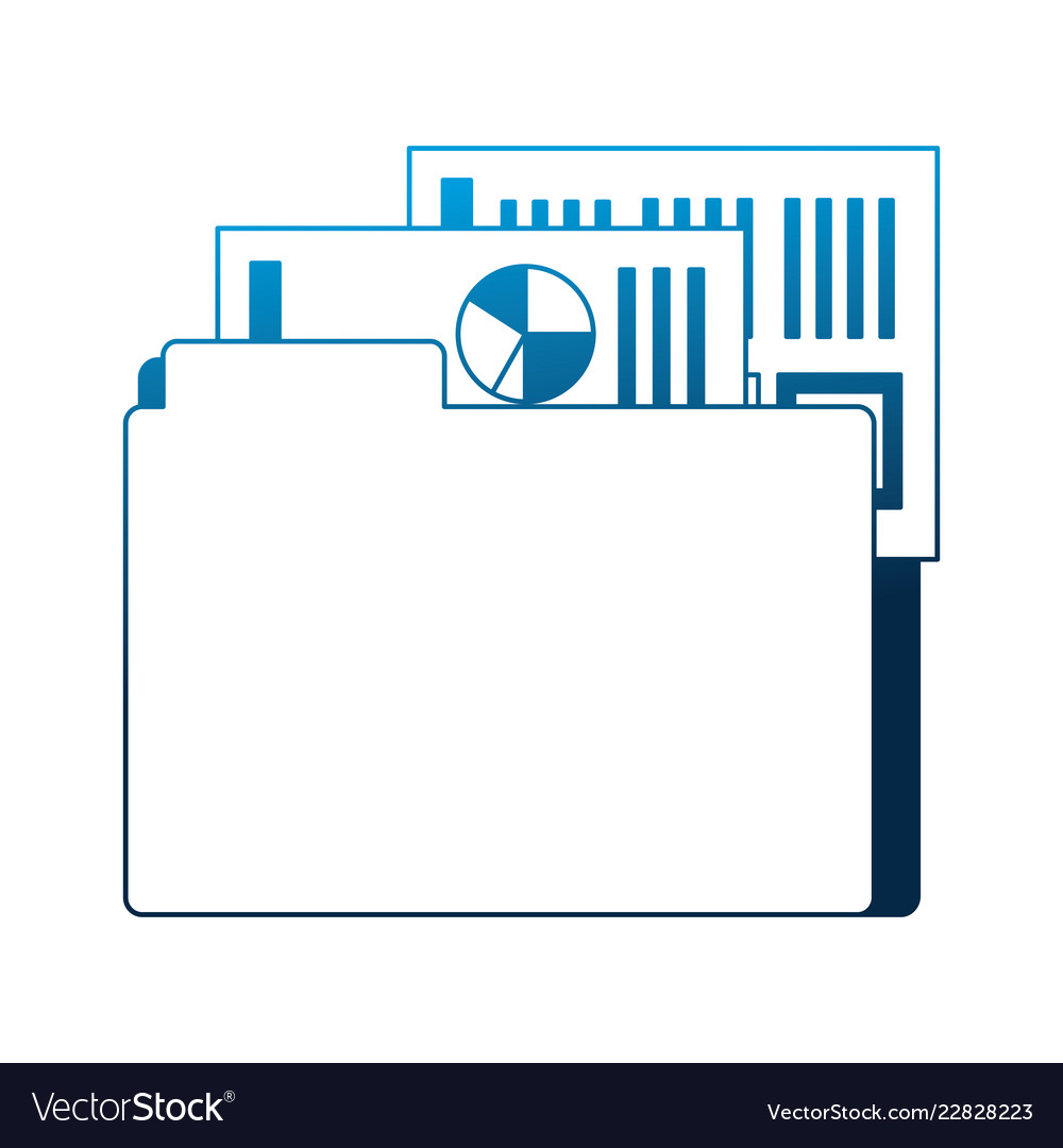 Office folder file documents financial data vector image Office folder file documents financial data