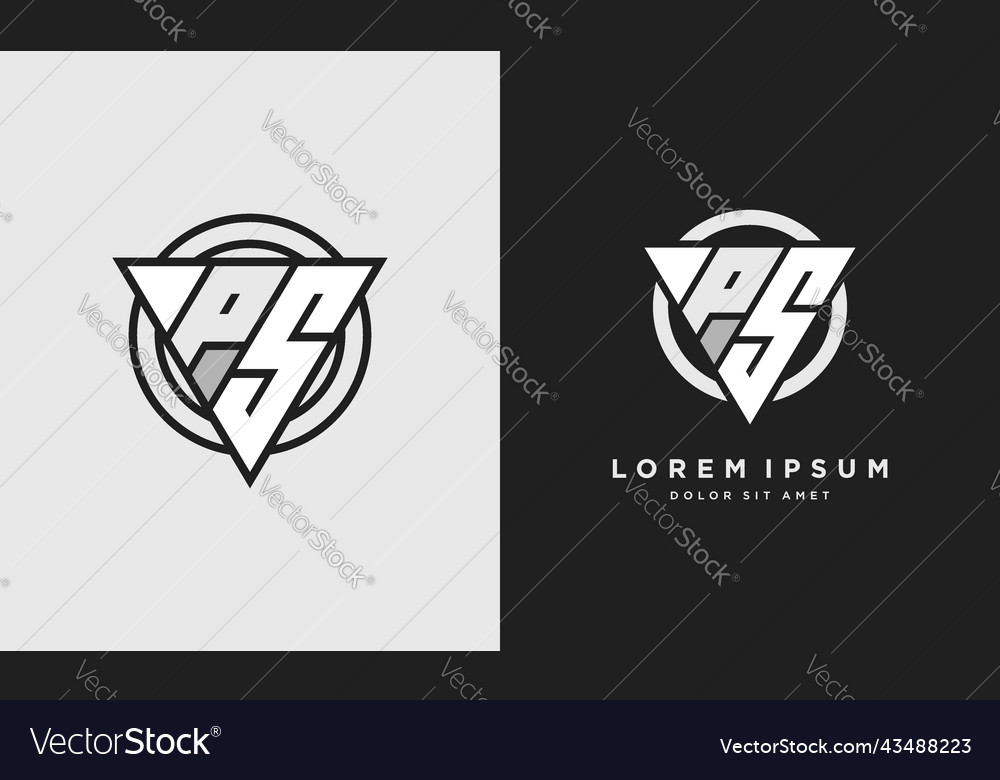 PS Monogram Logo - Triangle & Initial