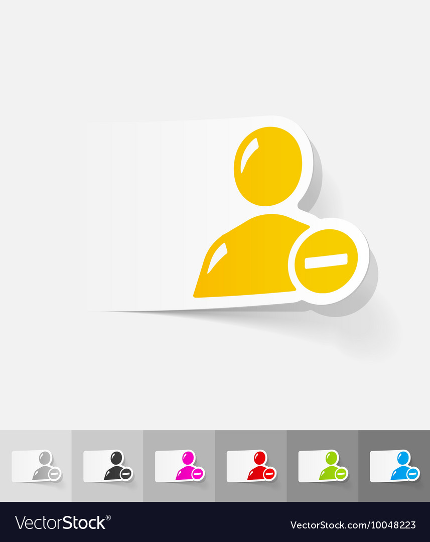 Realistic design element remove contact