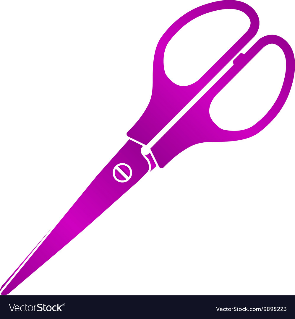 Scissors icon flat design style