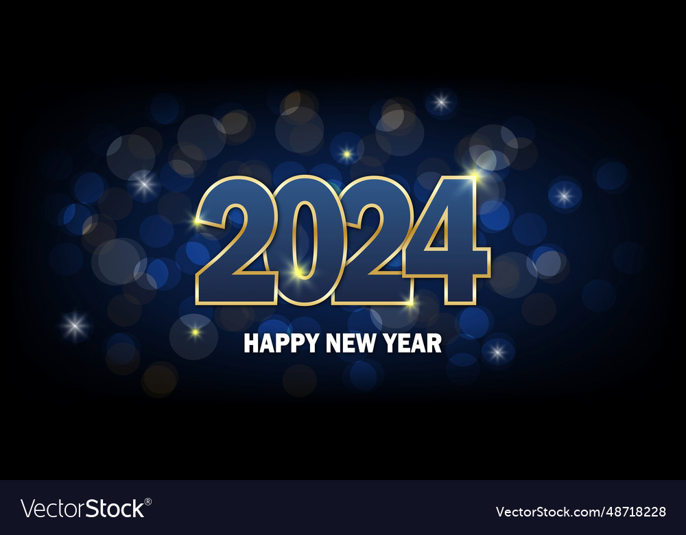 2024 happy new year greeting Royalty Free Vector Image