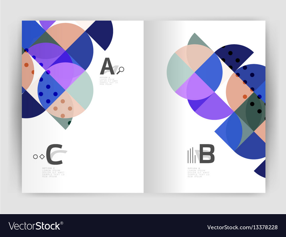 Abstract background with color triangles annual vector image Abstract background with color triangles annual