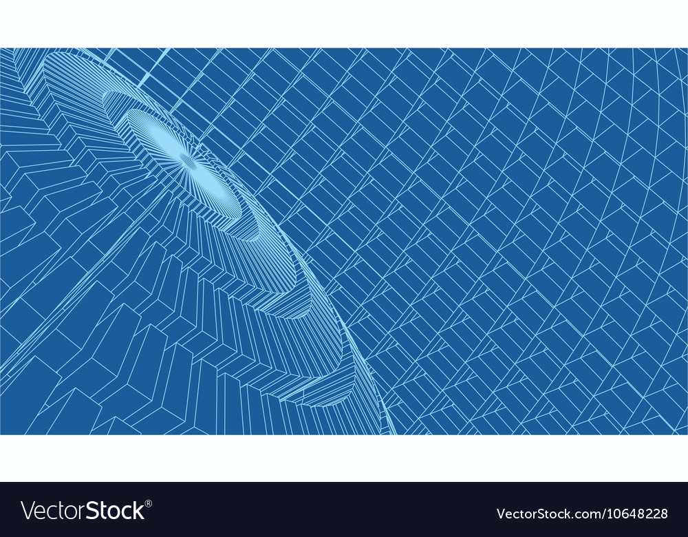 Abstract landscape background cyberspace Vector Image