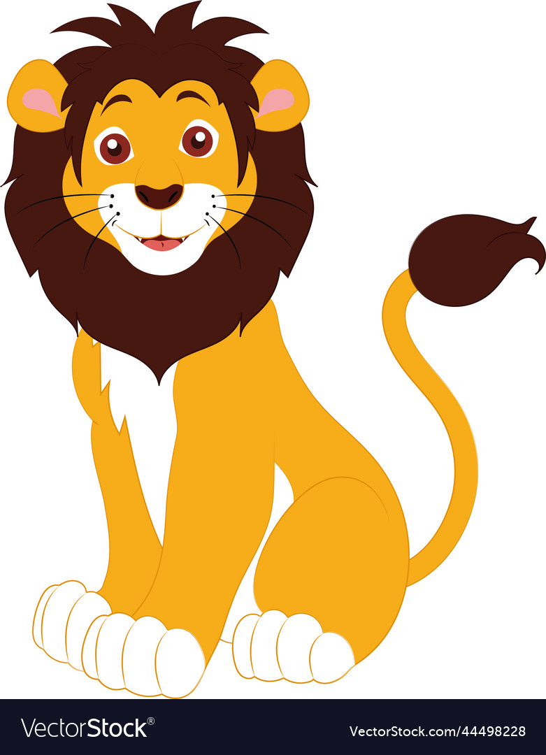 Cartoon lion Royalty Free Vector Image - VectorStock