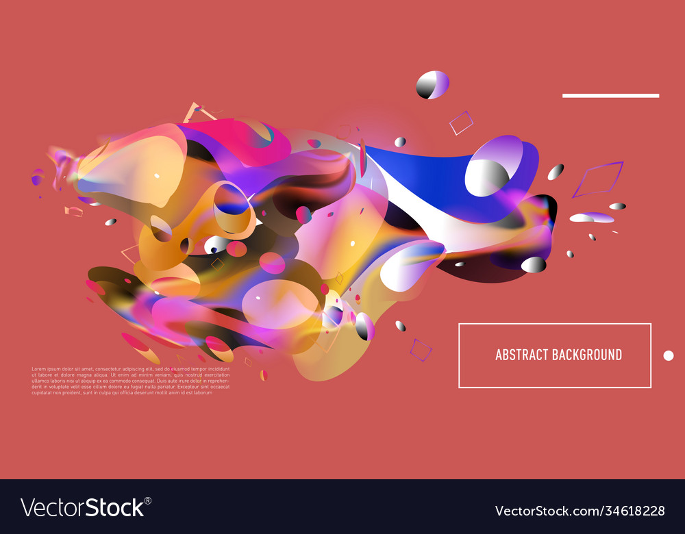 Colorful abstract fluid gradient pattern vector image Colorful abstract fluid gradient pattern