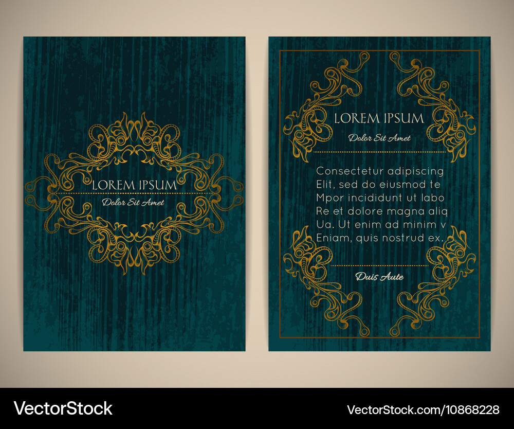 Cover design with ornamental frame Retro style Vector Image