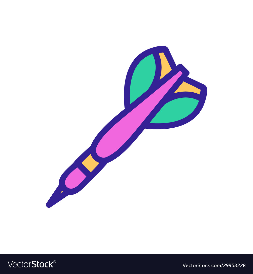 Dart icon isolated contour symbol vector image Dart icon isolated contour symbol