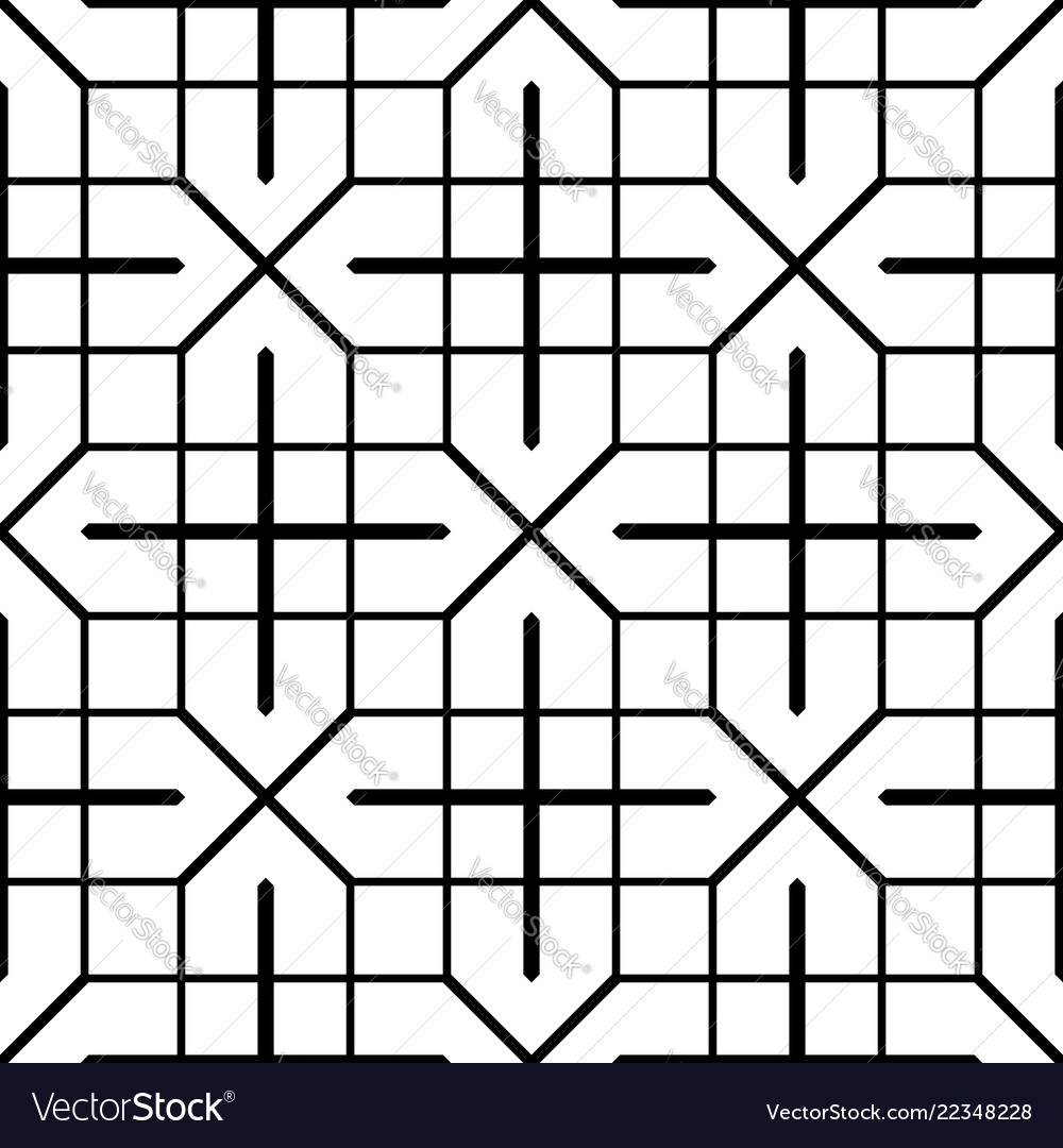 Design seamless monochrome geometric pattern