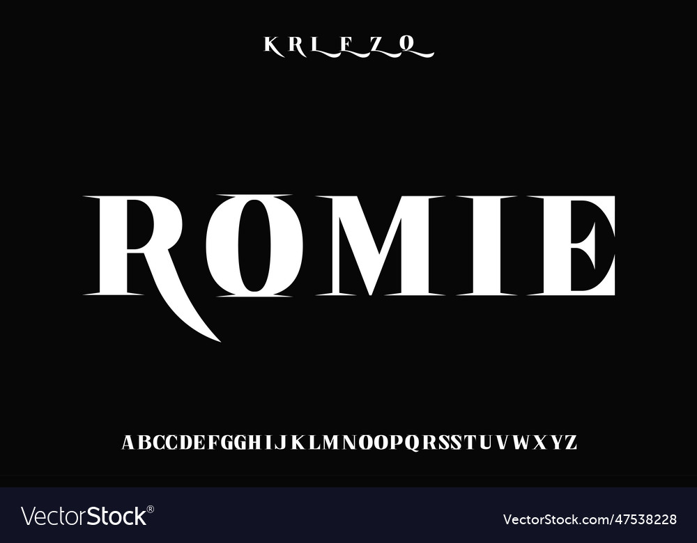 Elegant display font design suitable for logo vector image Elegant display font design suitable for logo
