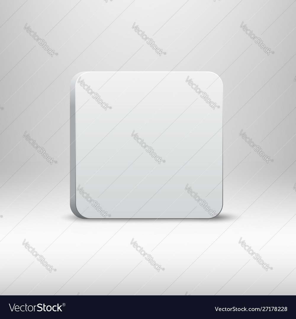 Empty white app button icon