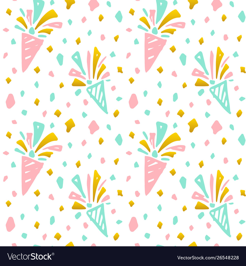 Festive confetti seamless pattern