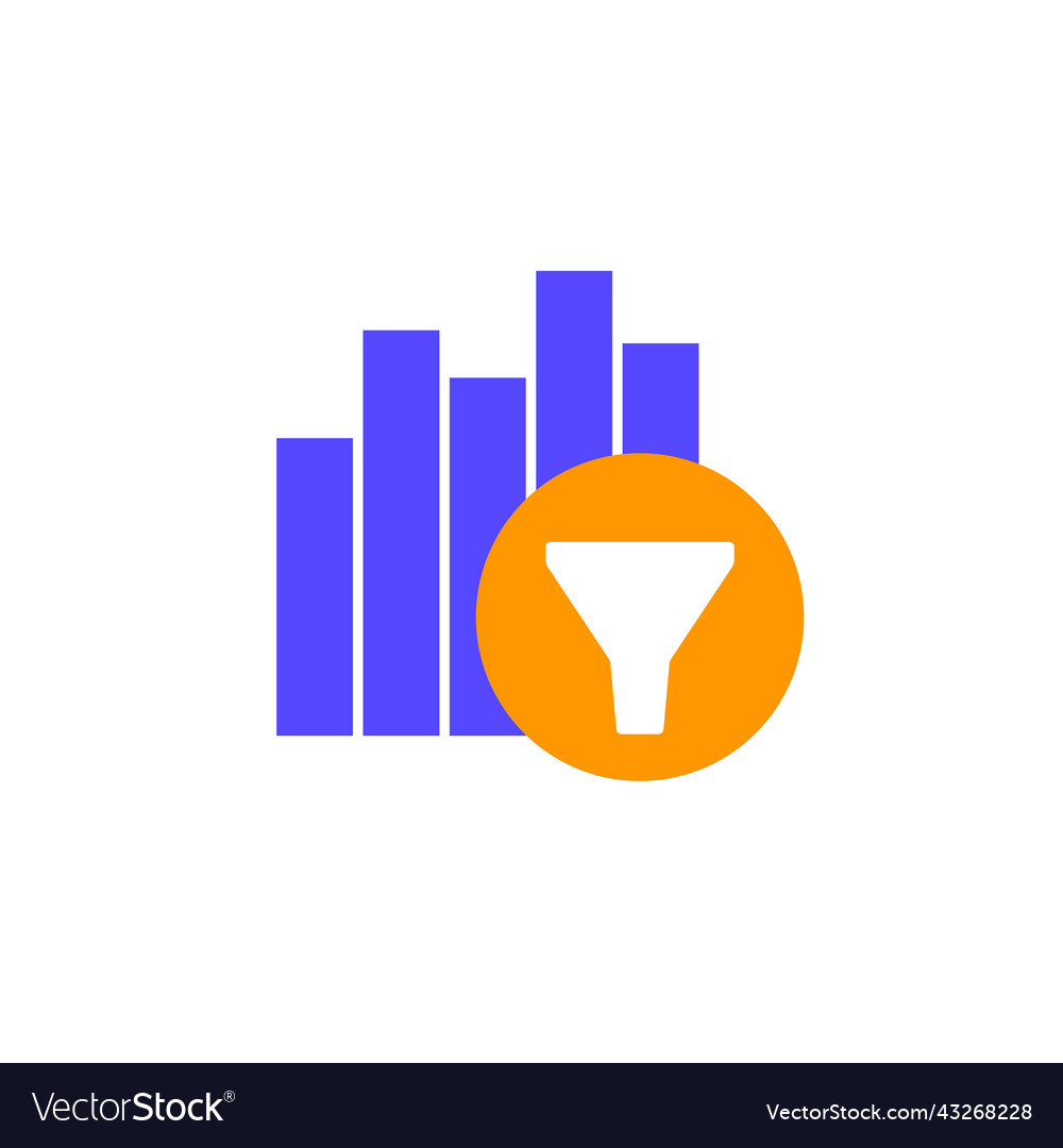Filtering icon with a graph