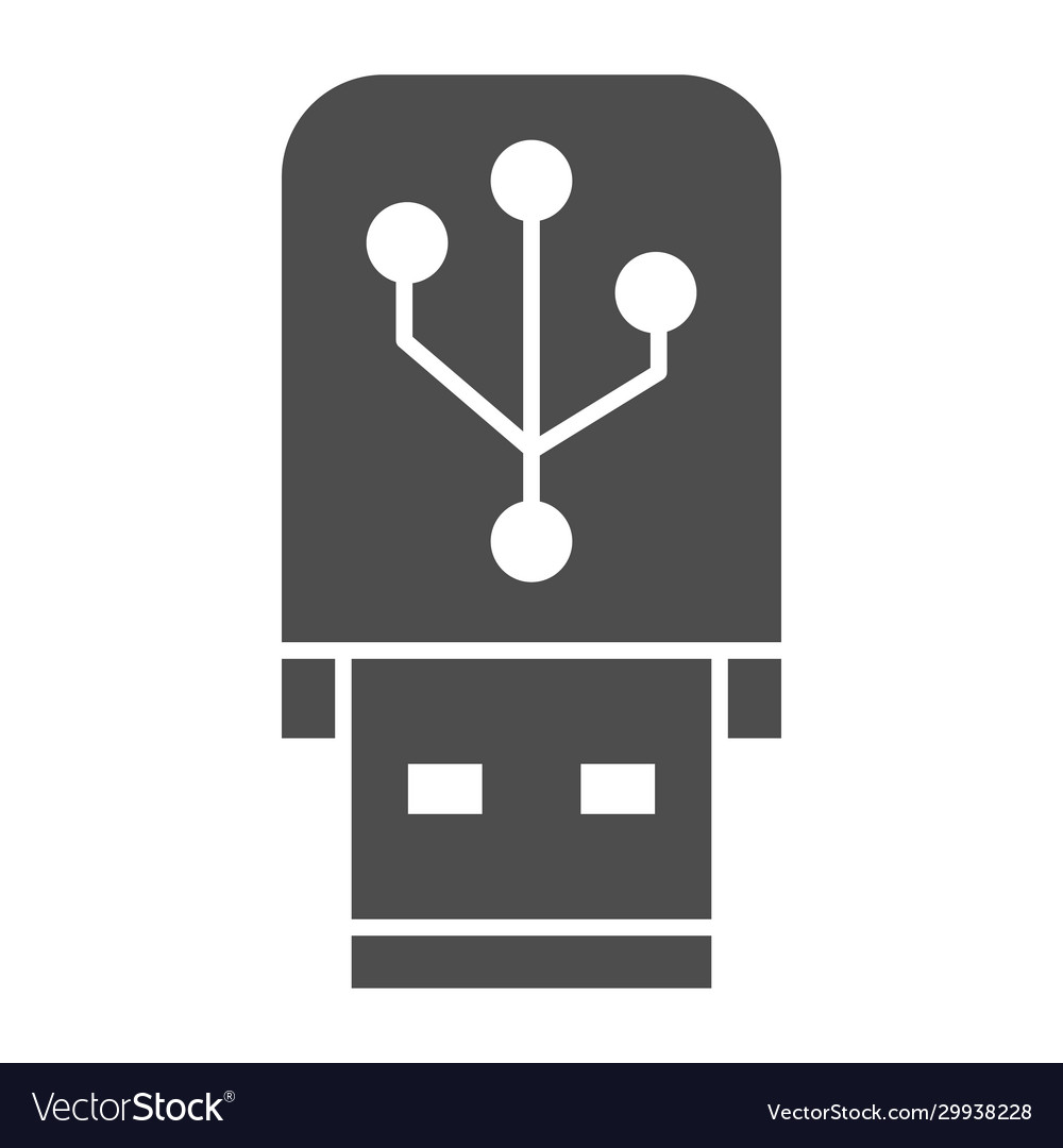 Flash drive solid icon portable data memory