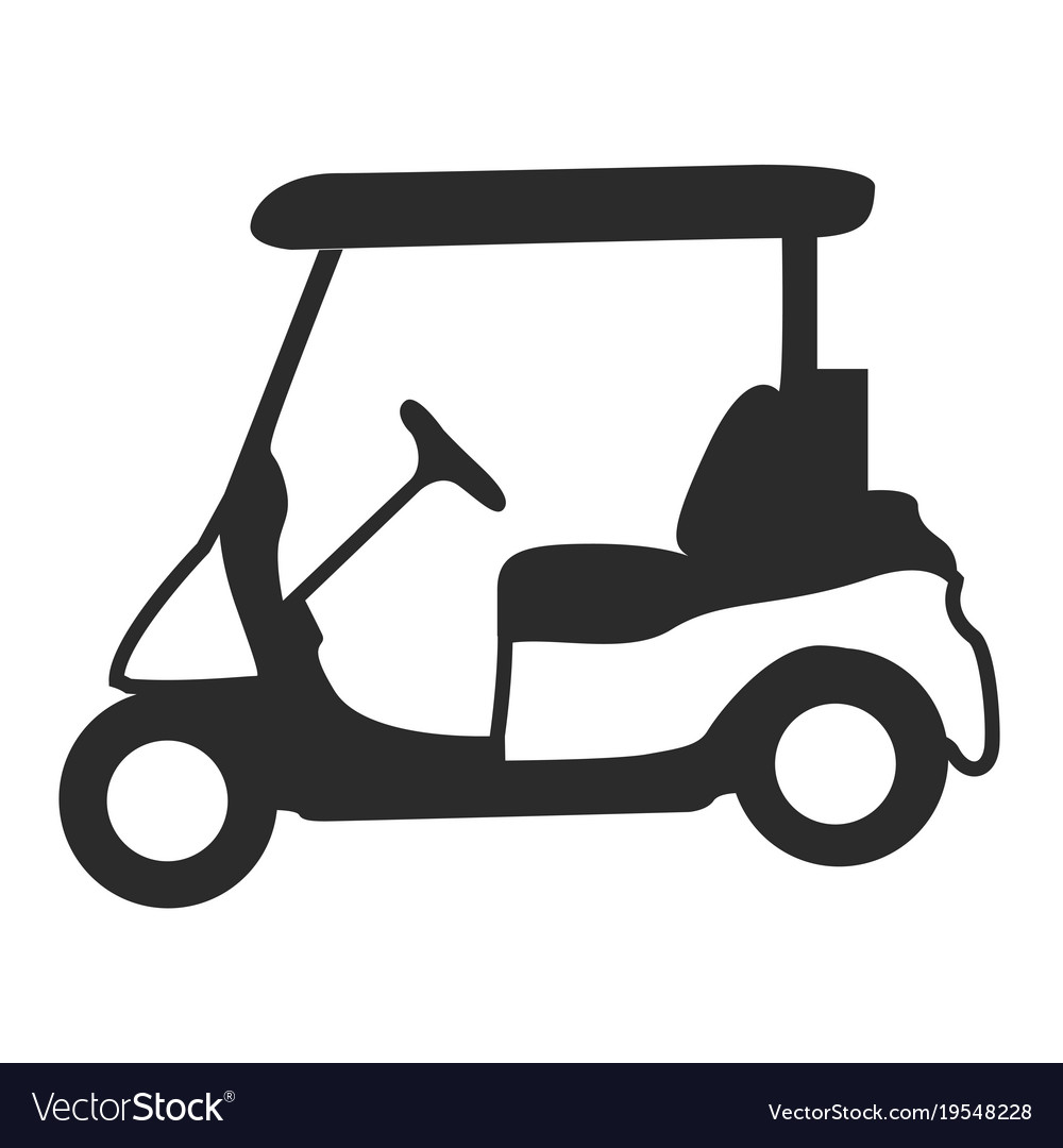 Download Golf cart silhouette Royalty Free Vector Image