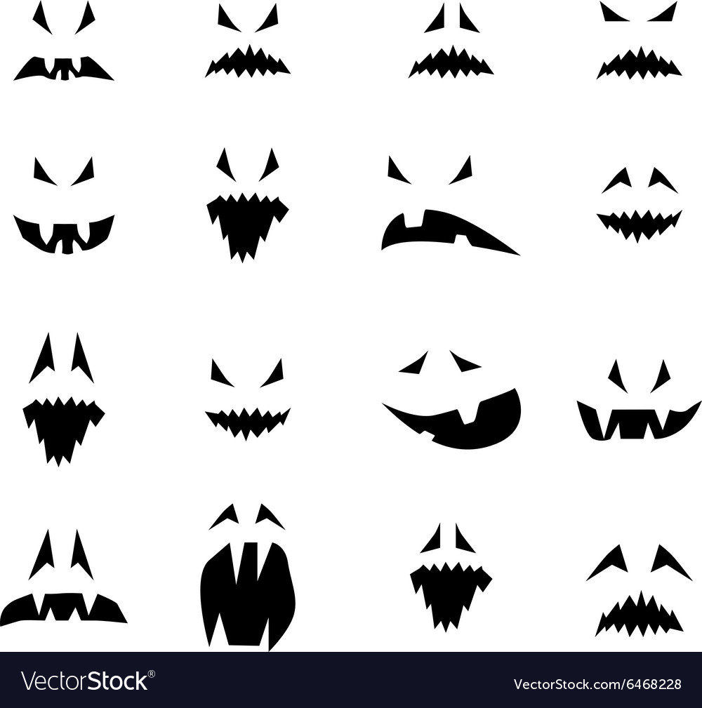 Horror smiles Royalty Free Vector Image - VectorStock