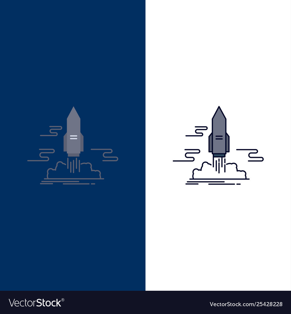 Launch publish app shuttle space flat color icon