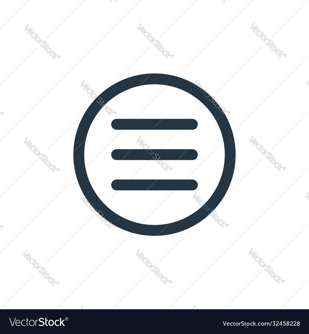 Menu icon editable stroke linear symbol