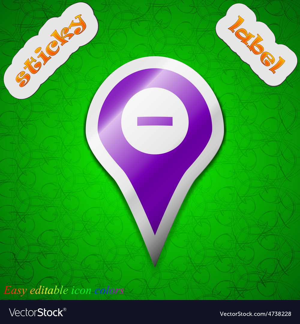 Minus map pointer gps location icon sign symbol