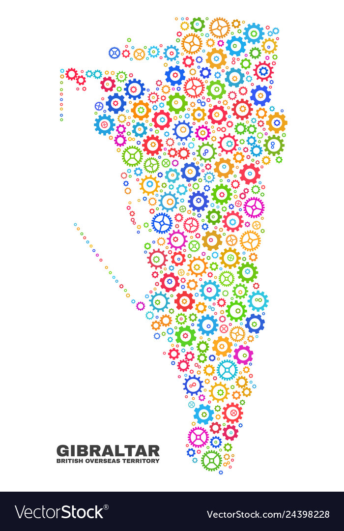Mosaic gibraltar map of cog items