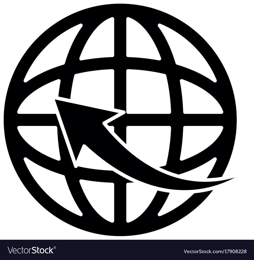 Planet sphere with arrow around