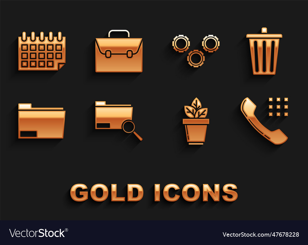 Set search concept with folder trash can vector image Set search concept with folder trash can
