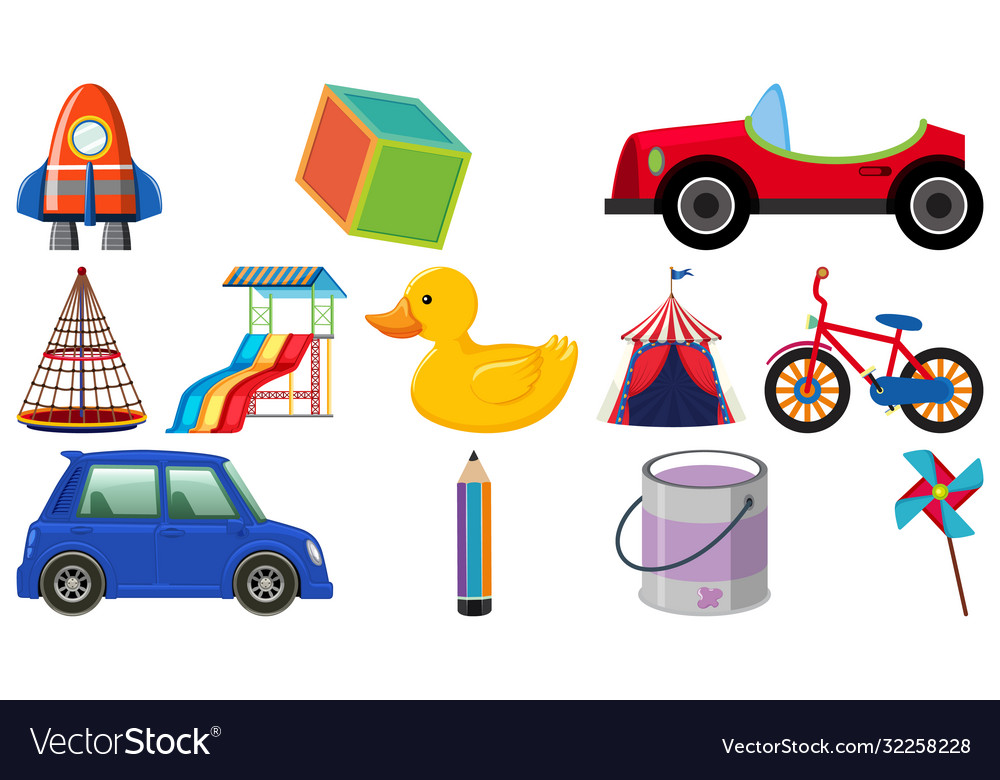 Set various objects cartoon Vector Image Set various objects cartoon