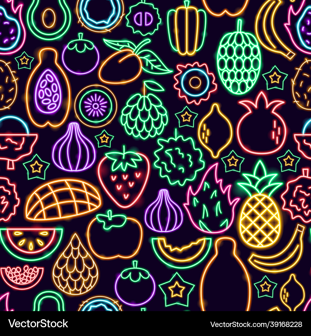 Tropical fruit seamless pattern Royalty Free Vector Image