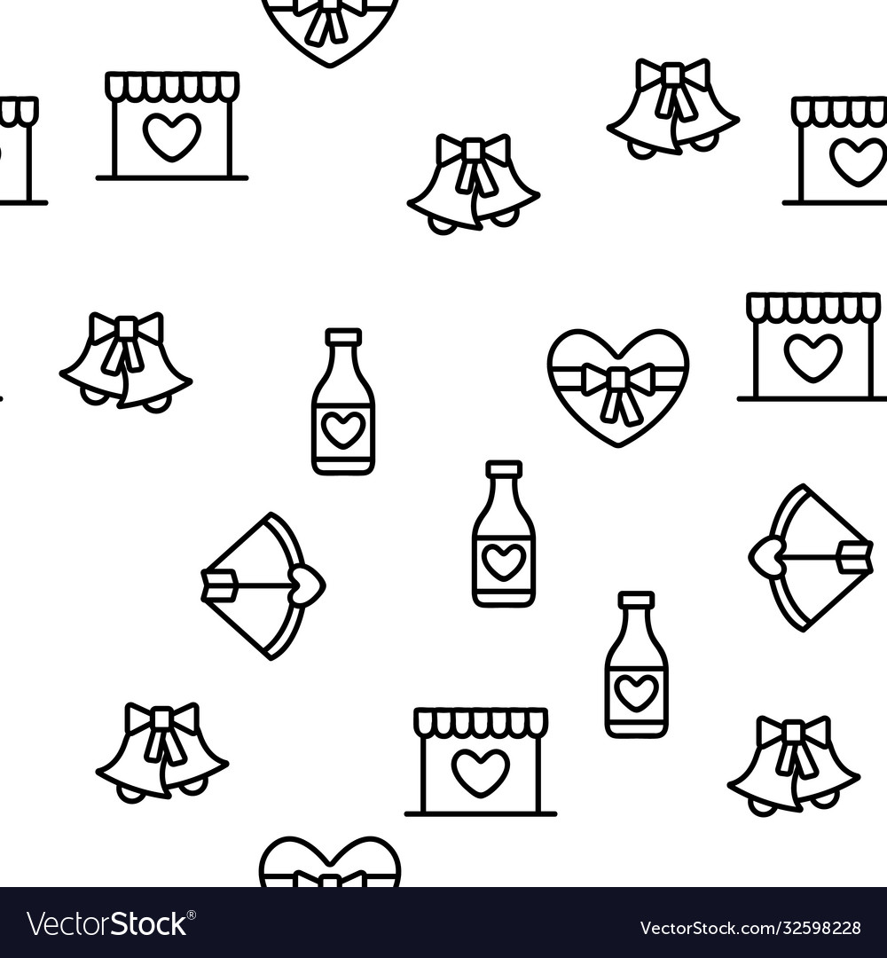 Valentine day romantic seamless pattern