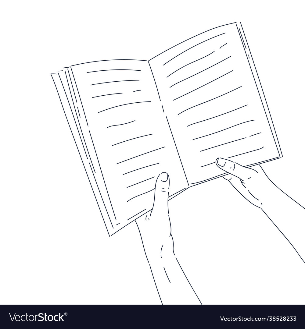 A person is reading book Royalty Free Vector Image