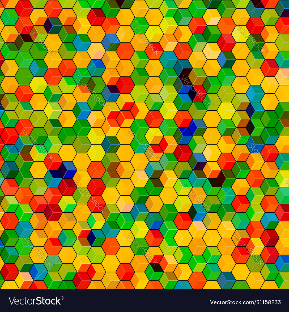 Abstract background with colorful hex polygons