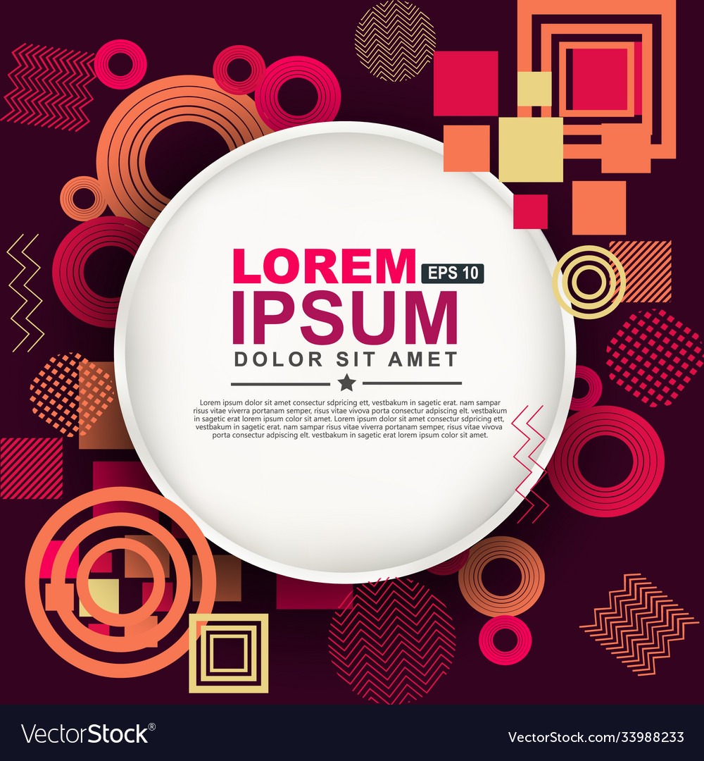 Abstract circle geometric pattern design