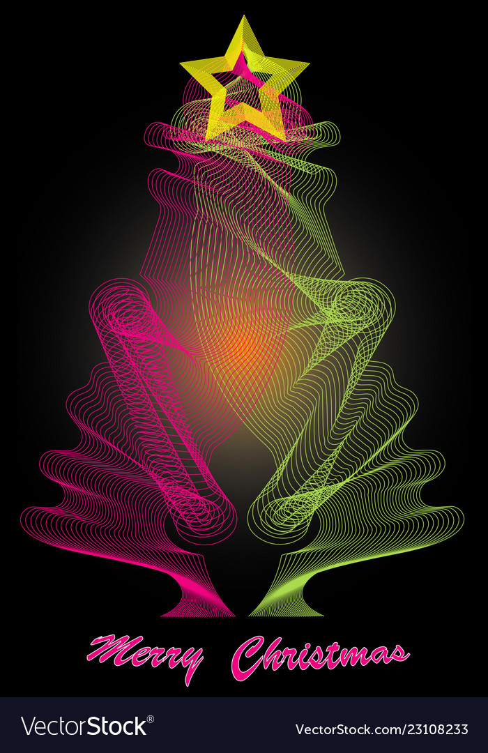 Abstract tree merry christmas Royalty Free Vector Image