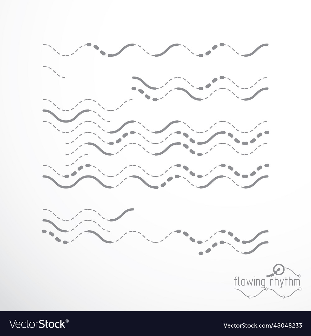 Abstract wavy lines rhythm pattern technical vector image Abstract wavy lines rhythm pattern technical