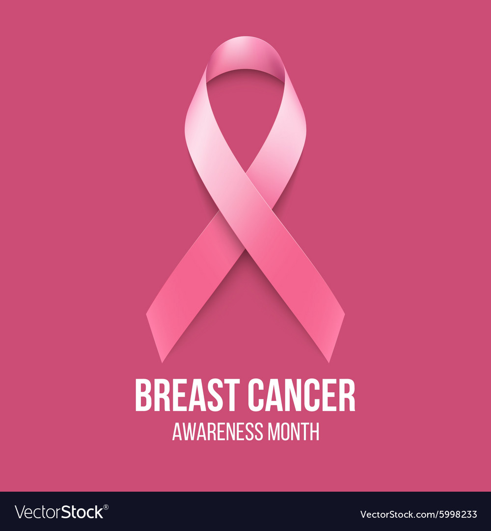 Breast cancer awareness ribbon background Vector Image