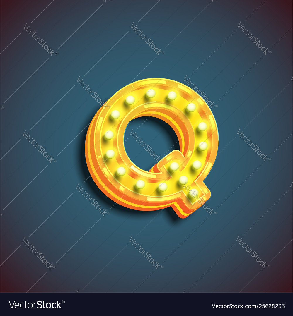 Broadway character with lamps from a fontset