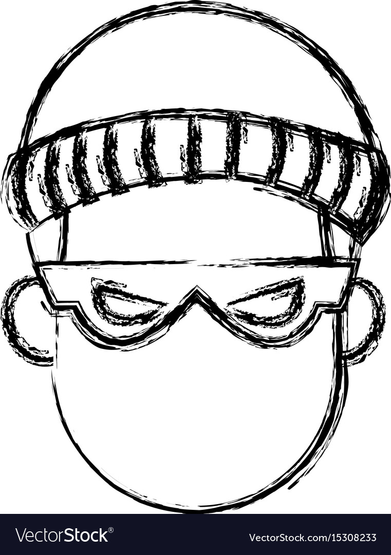 Face hacker man character technology crime