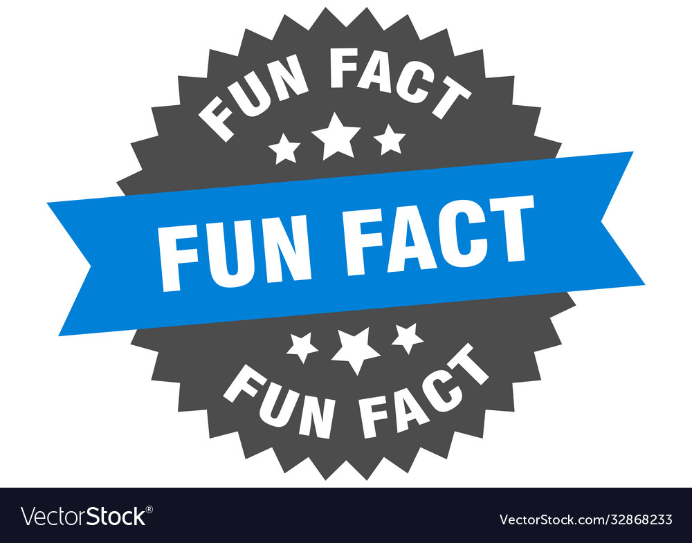 Fun fact round isolated ribbon label sign