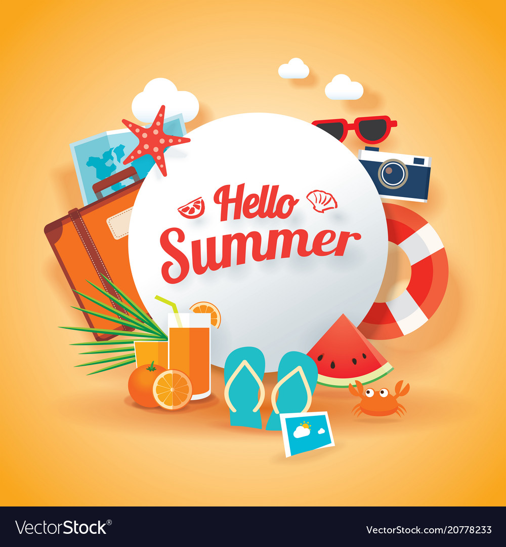 Premium Vector  Summer time text banner template