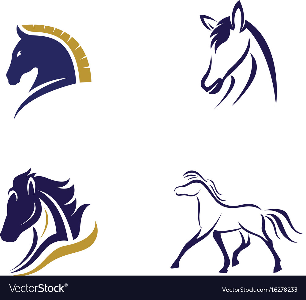 Horse logo template design