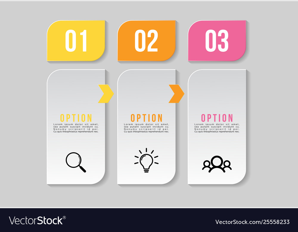 Infographic design template with options steps