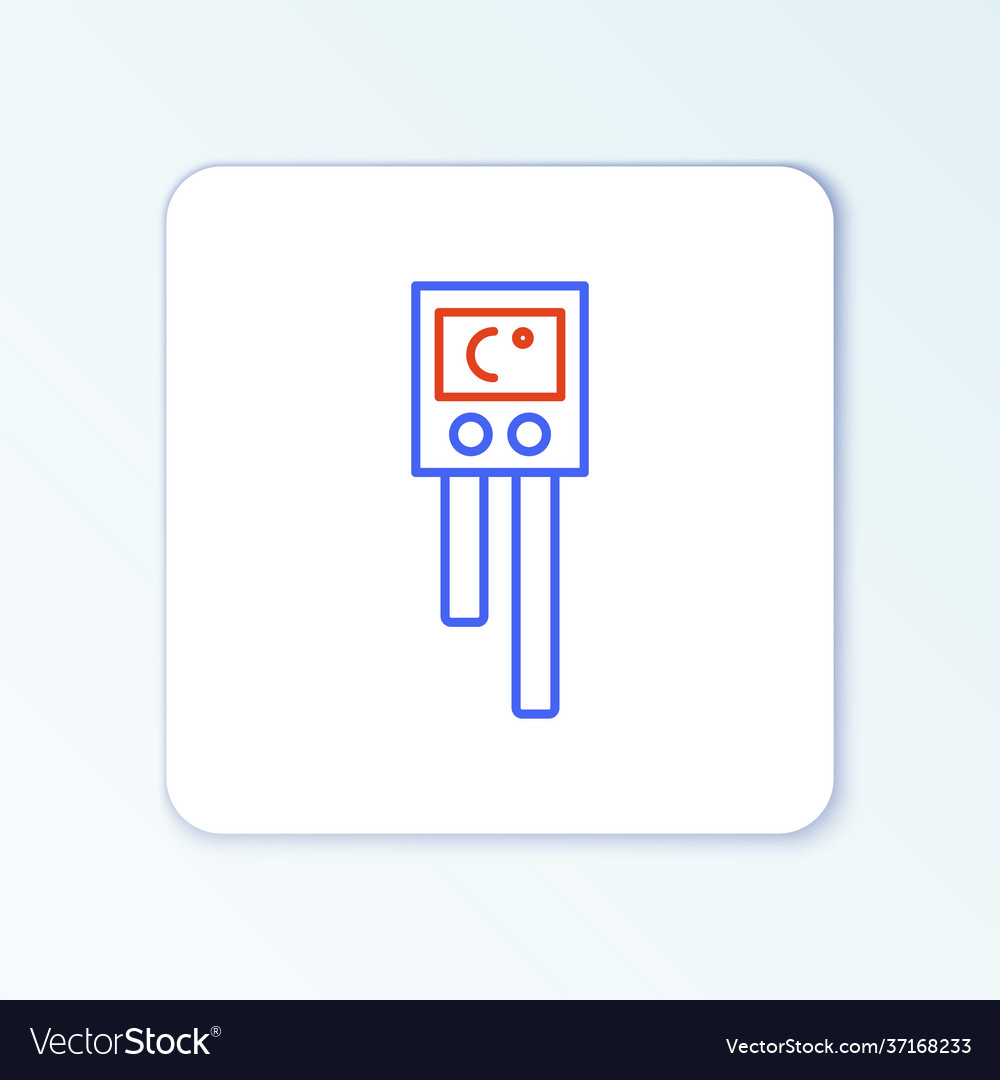 Line temperature and humidity sensor icon isolated vector image Line temperature and humidity sensor icon isolated