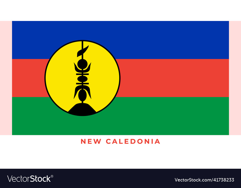 National flag of new caledonia il Royalty Free Vector Image