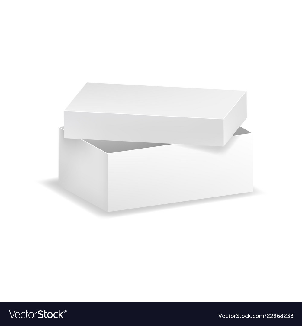 Realistic detailed 3d template blank white square