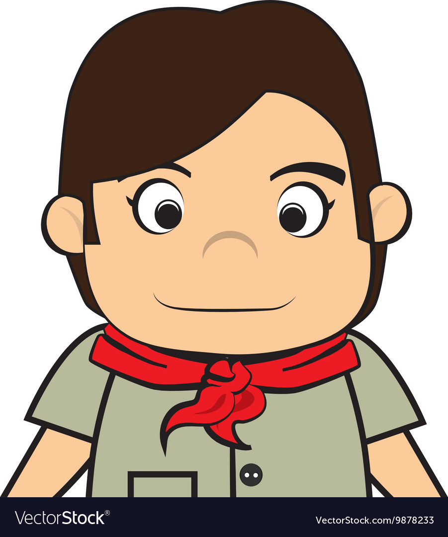 Scout Boy Cartoon Icon Royalty Free Vector Image