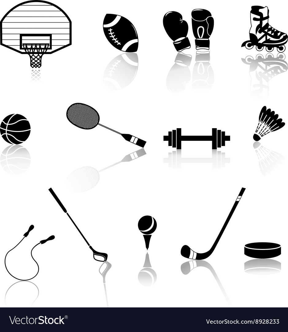 Set of sport objects