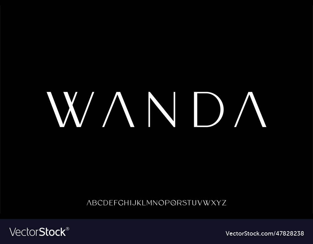 Abstract elegant typeface display font luxury