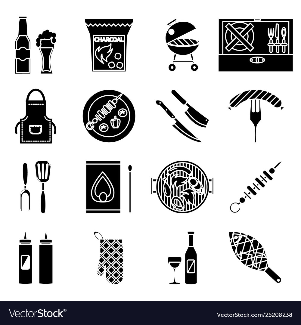 Barbecue Grill Food Icons