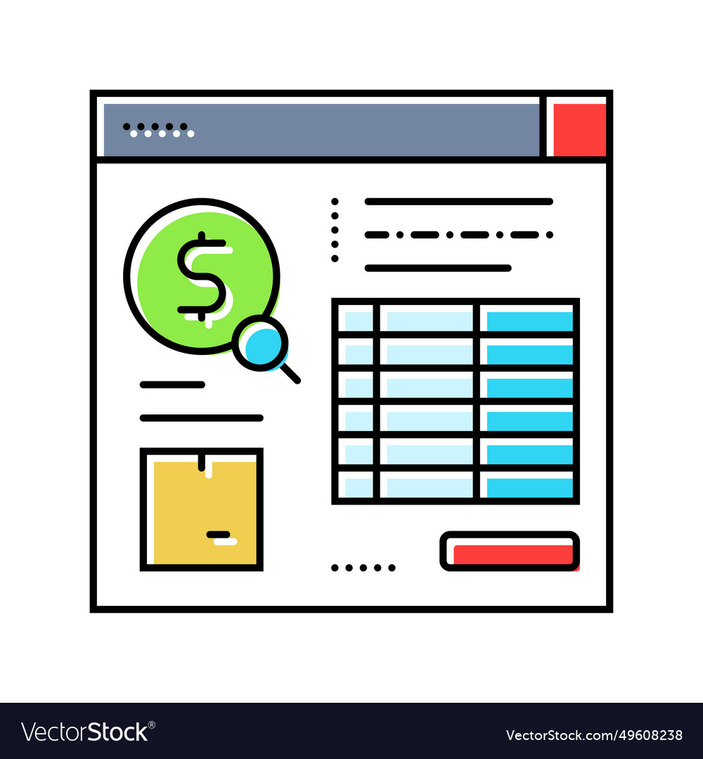 Cost analysis logistic manager color icon Vector Image Cost analysis logistic manager color icon