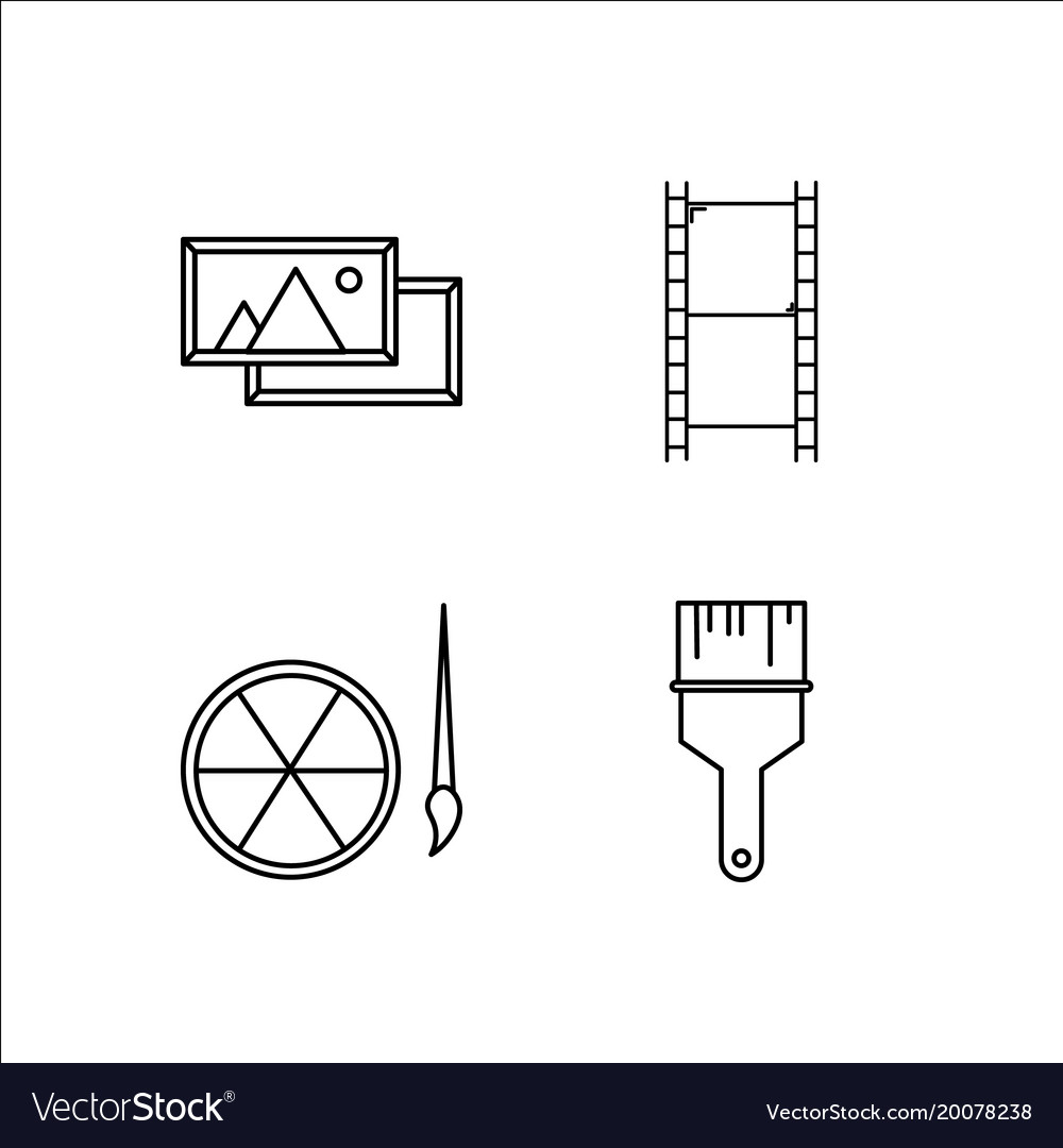 Design and studio simple linear icon setsimple