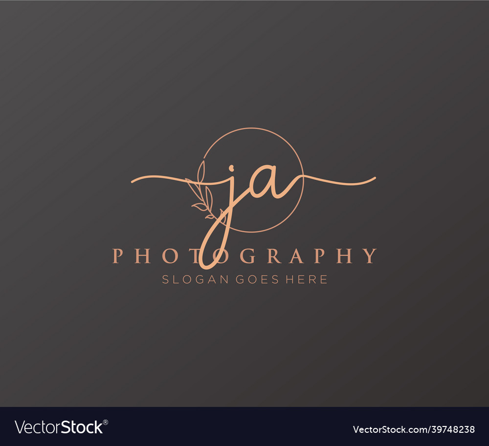 Initial ja feminine logo usable for nature salon Vector Image